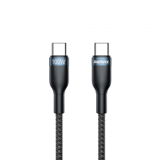 USB-C кабель REMAX RC-174c Sury 2 Type-C, 5А, PD100W, 1м, нейлон (черный)