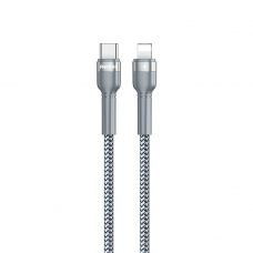 USB-C кабель REMAX RC-171i Jany Lightning 8-pin, 3А, 20W, 1м, нейлон (серый)