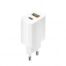 СЗУ с 2 USB выходами COTEetCI Smart charger PD 20W + QC3.0 (USB-A&Type-C Port) (белое)
