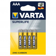 Батарейка Varta SUPERLIFE R03 AAA BL4 Heavy Duty 1.5V (2003) 4шт в блистере Батарейка Varta SUPERLIFE R03 AAA BL4 Heavy Duty 1.5V (2003) 4шт в блистере