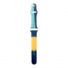 Ремешок для Apple Watch 38/40 мм силиконовый (голуб./желт./син.)