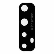 Стекло задней камеры для Realme 7 4G (RMX2155) (без рамки) (черный)