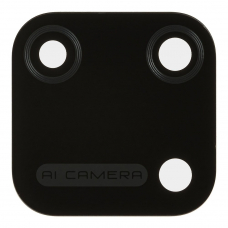 Стекло задней камеры для Realme C11 (RMX2185) (без рамки) (черный)