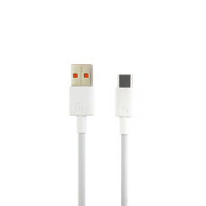 USB Дата-кабель 6А TPE USB-А USB-C 1 м. (белый)
