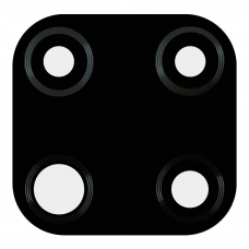 Стекло задней камеры для Realme C25 (RMX3191)/C25S (RMX3195) (без рамки) (черный)