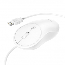 Мышь проводная HOCO GM13 Esteem Business, USB (белая)