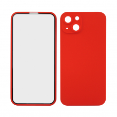 Защита 360° стекло + чехол для iPhone 13 (красный)