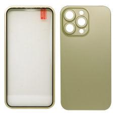 Защита 360° стекло + чехол для iPhone 13 Pro  (золото)