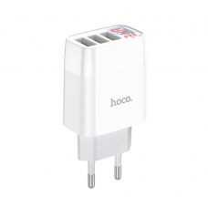 СЗУ HOCO C93A Easy Charge 3xUSB, 3.4А, LED дисплей (белый)