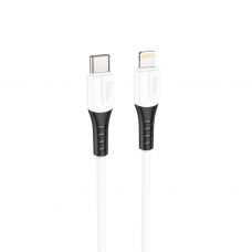 USB-C кабель HOCO X82 Lightning 8-pin, 3А, PD20W, 1м, силикон (белый)