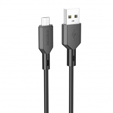 USB кабель BOROFONE BX70 MicroUSB, 2.4А, 1м, PVC (черный)