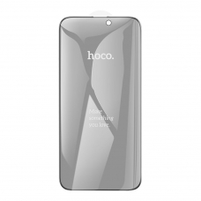 Защитное стекло HOCO A12 Pro для Apple iPhone 14 Pro, черная рамка, AntiSpy, 3D, прозрачное, 0.33мм