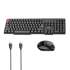 Комплект клавиатура + мышь HOCO GM16 Busines русская раскладка (черная)