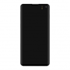 Дисплей для Samsung Galaxy S10 SM-G973 в сборе GH82-18850B в рамке (белый) 100% оригинал