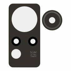 Стекло задней камеры для Infinix Note 11 (X663B) (без рамки) (черный)