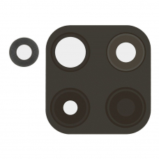 Стекло задней камеры для Infinix Smart 6 HD (X6512) (без рамки) (черный)