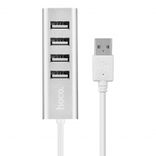 USB Хаб HOCO HB1 4хUSB (серебро)
