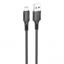 USB кабель BOROFONE BX80 Succeed MicroUSB, 2.4А, 1м, PVC (черный)