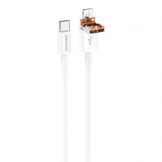 USB/USB-C кабель BOROFONE BX102 Winner Type-C, 3А, 60W, 2в1, 1м, TPE (белый)