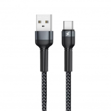 USB кабель REMAX RC-124a Jany Type-C, 2.4А, 1м, нейлон (черный)