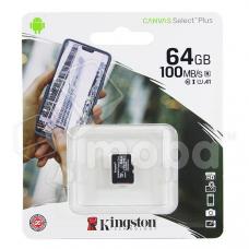Карта памяти MicroSDHC 64GB Class 10 Kingston Canvas Select Plus A1 100MB/s Карта памяти MicroSDHC 64GB Class 10 Kingston Canvas Select Plus A1 100MB/s