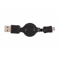 Кабель Micro USB - USB рулетка 1.2м (black)