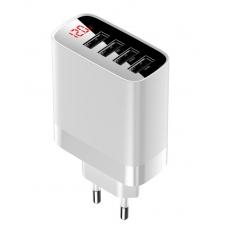 Сетевое зарядное устройство Baseus Mirror Lake Digital Display 4USB Travel Charger 30W (CCJMHB-B01, CCJMHB-B02) BS-E914 (white) Сетевое зарядное устройство Baseus Mirror Lake Digital Display 4USB Travel Charger 30W (CCJMHB-B01, CCJMHB-B02) BS-E914 (white)