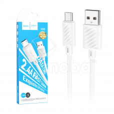 Кабель USB - MicroUSB Hoco X88 (2.4A) Белый