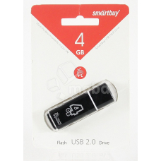 USB-флеш 4GB Smartbuy Glossy Черный