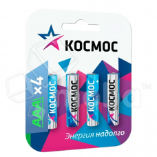 Батарейка Космос LR03 AAA Alkaline 1.5V (4 шт. в блистере) Батарейка Космос LR03 AAA Alkaline 1.5V (4 шт. в блистере)