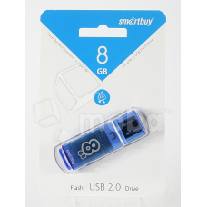 USB-флеш (USB 2.0) 8GB Smartbuy Glossy Синий