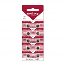 Батарейка часовая Smartbuy AG2 (396A/LR726/196) 10шт. в блистере Батарейка часовая Smartbuy AG2 (396A/LR726/196) 10шт. в блистере