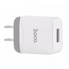 Зарядное устройство Hoco C22 2.4 A (Вилка US) (white)