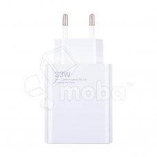 Сетевое зарядное устройство USB для Xiaomi Turbo Charger (33W, QC3.0, кабель Type-C с чипом IC) Белый