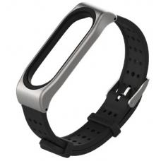 Ремешок Mijobs Classical TPU Strap для Xiaomi mi Band 3 / 4 (black silver) Ремешок Mijobs Classical TPU Strap для Xiaomi mi Band 3 / 4 (black silver)