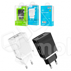Сетевое зарядное устройство USB Hoco C42A (18W, QC3.0) Белый