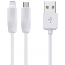 Кабель USB - micro USB / Lightning HOCO X1 (1м.) белый Кабель USB - micro USB / Lightning HOCO X1 (1м.) белый