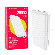 Внешний Аккумулятор (Power Bank) Borofone BJ3A 20000 mAh (10W, 2USB, MicroUSB, Type-C, LED индикатор) Белый