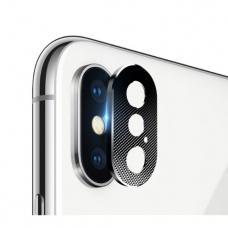 Закаленное стекло + защитное кольцо на камеру Totu Camera Cover для iPhone X, XS, XS Max (silver) Закаленное стекло + защитное кольцо на камеру Totu Camera Cover для iPhone X, XS, XS Max (silver)