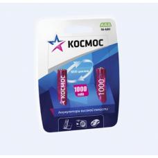 Аккумулятор бытовой Космос R03 AAA BL2 NI-MH 1000mAh (2/24/288) Аккумулятор бытовой Космос R03 AAA BL2 NI-MH 1000mAh (2/24/288)