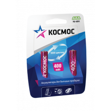 Аккумулятор бытовой Космос R03 AAA BL2 NI-MH 400mAh (2/24/288) Аккумулятор бытовой Космос R03 AAA BL2 NI-MH 400mAh (2/24/288)