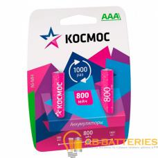 Аккумулятор бытовой Космос R03 AAA BL2 NI-MH 800mAh (2/24/288) Аккумулятор бытовой Космос R03 AAA BL2 NI-MH 800mAh (2/24/288)