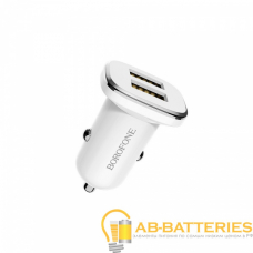 Автомобильное З/У Borofone BZ12 2USB 2.4A белый (1/44/176) Автомобильное З/У Borofone BZ12 2USB 2.4A белый (1/44/176)