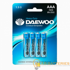 Батарейка Daewoo R03 AAA BL4 Heavy Duty 1.5V (4/40/960) Батарейка Daewoo R03 AAA BL4 Heavy Duty 1.5V (4/40/960)