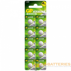 Батарейка GP G10/LR1130/LR54/389A/189 BL10 Alkaline 1.5V отрывные (10/250/5000) Батарейка GP G10/LR1130/LR54/389A/189 BL10 Alkaline 1.5V отрывные (10/250/5000)