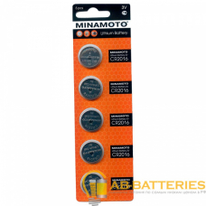 Батарейка Minamoto CR2016 BL5 Lithium 3V (5/100/5000) Батарейка Minamoto CR2016 BL5 Lithium 3V (5/100/5000)