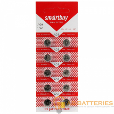 Батарейка Smartbuy G9/LR936/LR45/394A/194 BL10 Alkaline 1.5V (10/200/2000) Батарейка Smartbuy G9/LR936/LR45/394A/194 BL10 Alkaline 1.5V (10/200/2000)