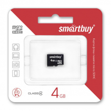 Карта памяти SmartBuy Micro SD 4Гб (без адаптеров)