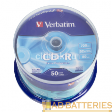 Диск CD-R Verbatim DL 700MB 52x 50шт. cake box (50/200) Диск CD-R Verbatim DL 700MB 52x 50шт. cake box (50/200)