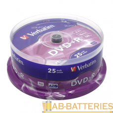 Диск DVD-R Verbatim 4.7GB 16x 25шт. cake box (25/200) Диск DVD-R Verbatim 4.7GB 16x 25шт. cake box (25/200)